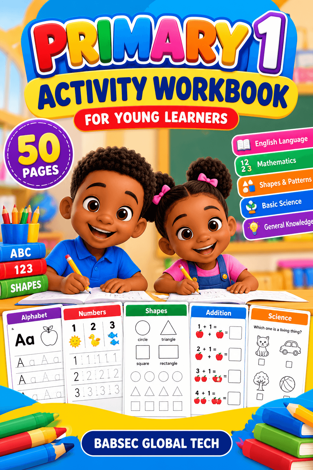 Primary 1 Activity Workbook for Kids | Printable Learning PDF