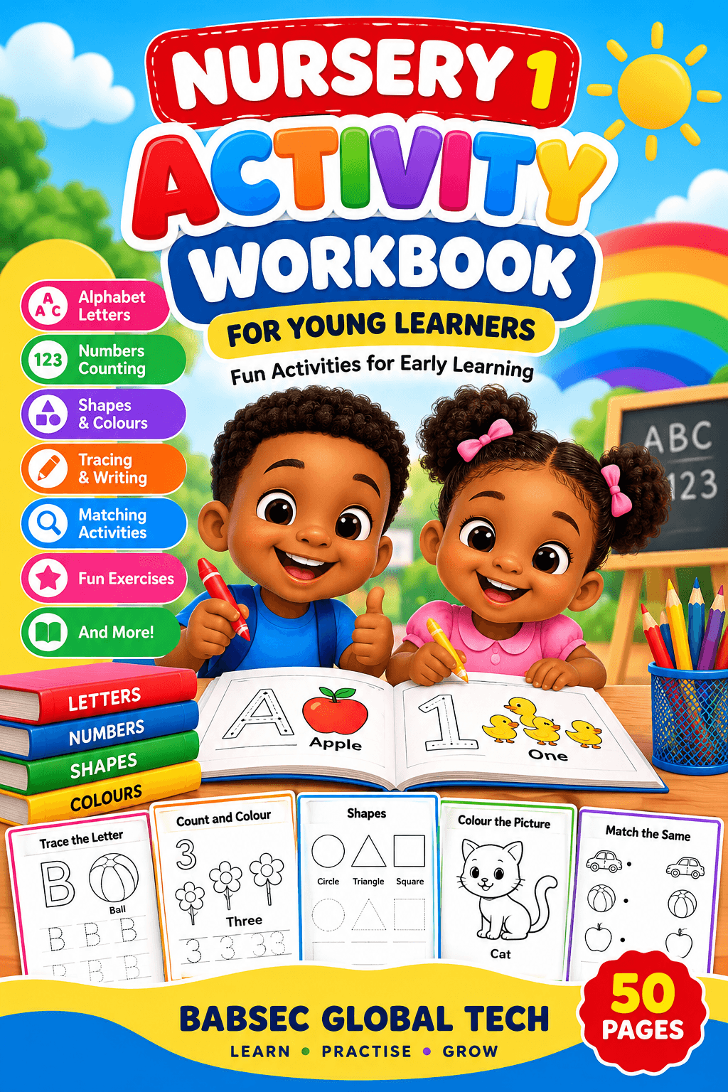 Nursery 1 Activity Workbook for Kids | Printable Preschool Learning PDF