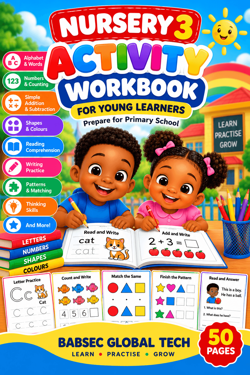 Nursery 3 Activity Workbook for Kids | Printable Learning PDF